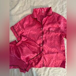 Pink leopard pajamas